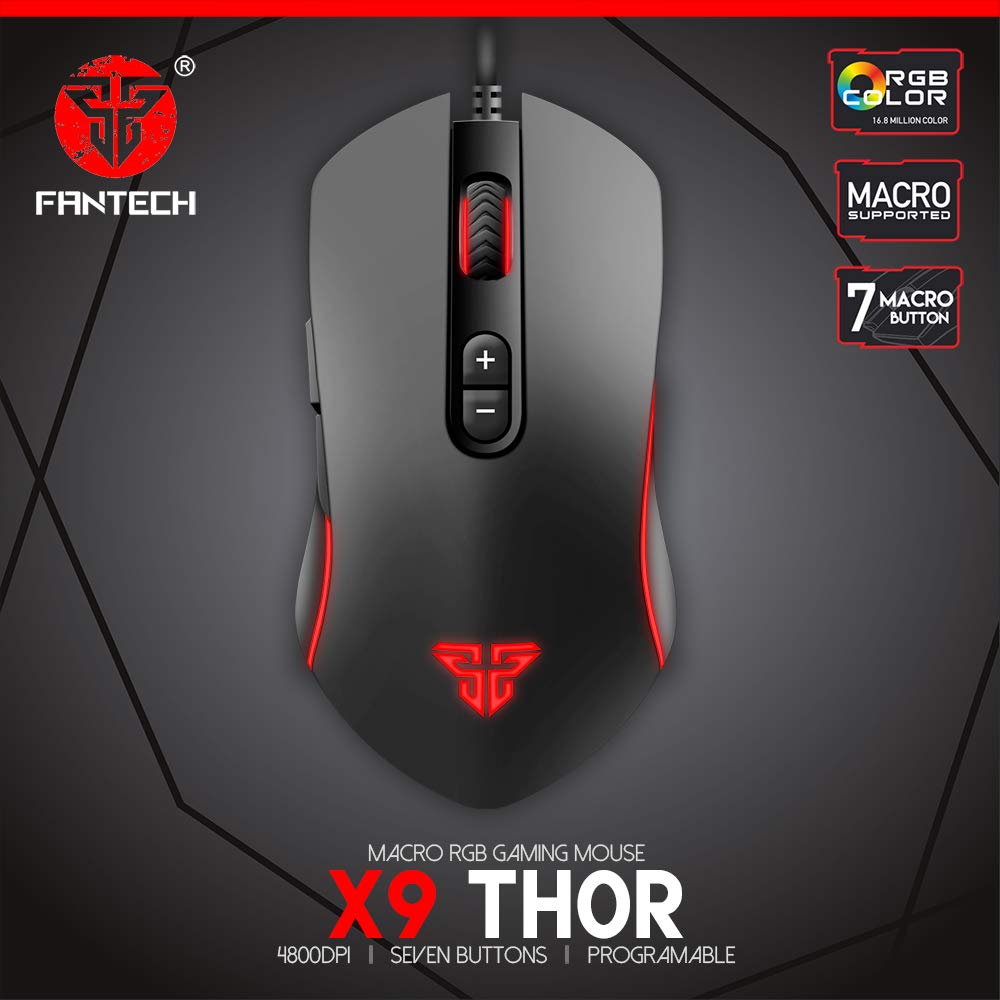 Fantech Programmable USB Gaming Mouse THOR X9 Chroma Black