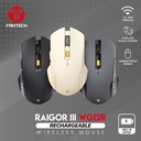 FANTECH RAIGOR III WG12R Wireless 2.4Ghz Gaming Mouse With Rechargeable Battery Black-Grey-Beige