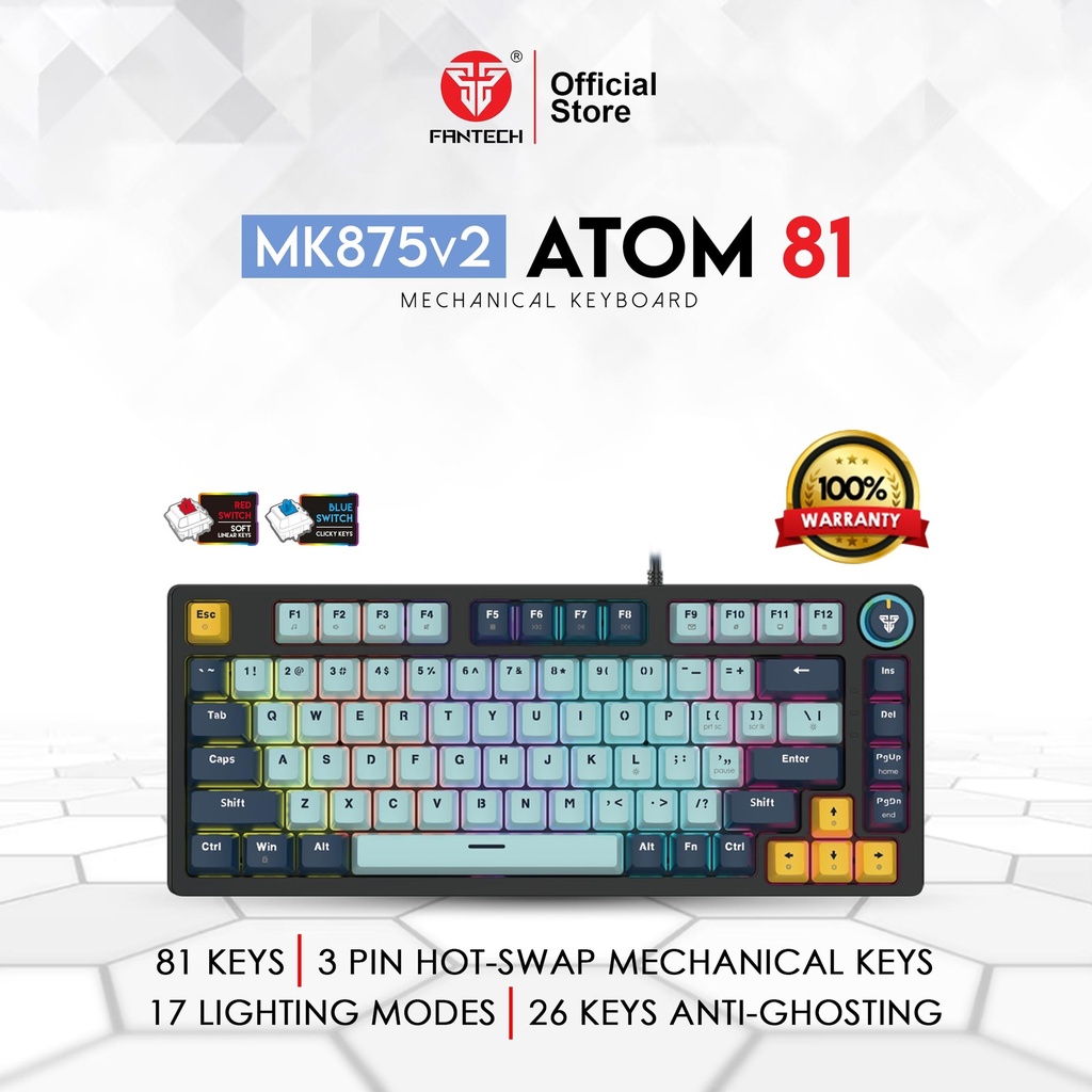 MK875 V2 ATOM 81 MIZU EDITION MECHANICAL KEYBOARD SKY BLUE