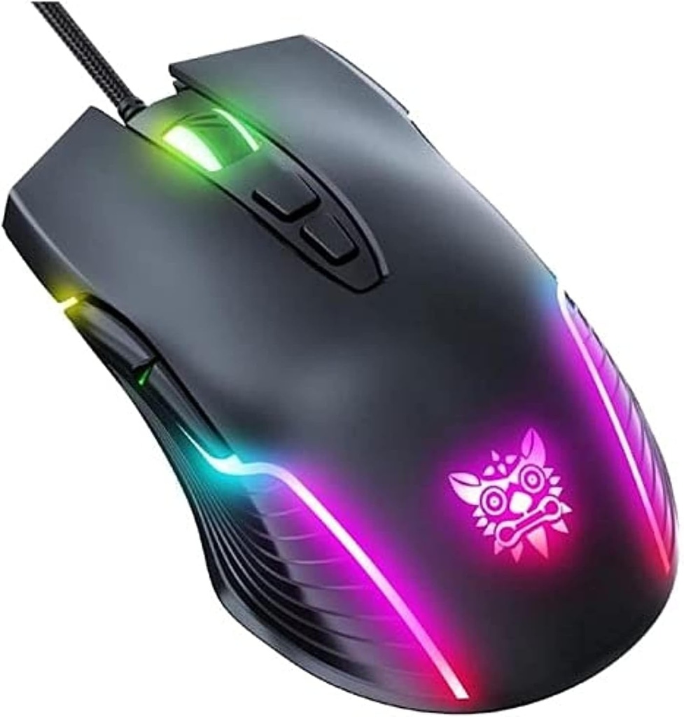 ONIKUMA CW905 RGB Gaming Mouse – 6400 DPI – 7 Programable Buttons black